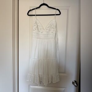 Love Tree White Crochet Maxi Dress